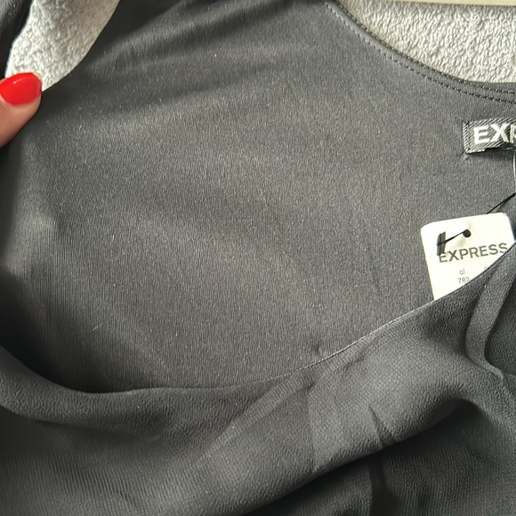 Express | Womens Sleeveless Color Block Bodycon Dress with Mesh - Size L - Picture 5 of 9